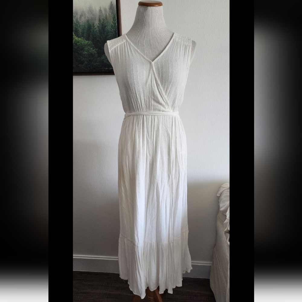 #20 Women's Knox Rose White Sleeveless Maxi Dress Size L